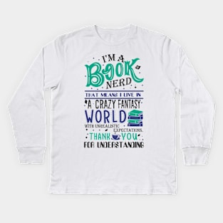 Book Nerd Kids Long Sleeve T-Shirt